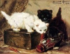 Ronner Knip Henriette Kittens At Play. Ronner-Knip, 