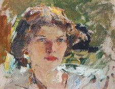 Женская головка (Портрет Натальи Подбельской). Этюд (1910). Фешин, Николай