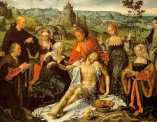 CLEVE Joos van Altarpiece Of The Lamentation central. �����, ��� ���