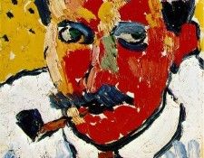 Vlaminck Portrait of Derain, 1905, Collection Mr and Mrs Jac.   