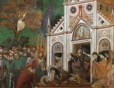 Giotto   Legend of St Francis   [23]   St Francis Mourned by St Clare. ������ �� �������