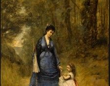 Corot Madame Stumpf and Her Daughter, 1872, NG Washington. Коро, Жан-Батист-Камиль