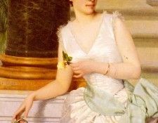 Ruben Franz Leo Portrait Of A Lady With A Green Satin Sash. Рубен Франца Лео