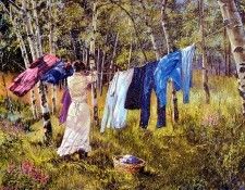 Aaw125 Lynn Thomas Rocky Mountain Laundry Day sqs. , 