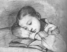 Courbet Portrait of Juliette Courbet as a Sleeping Child, 18. , 