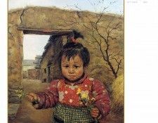 c2211 CSCU JH FOP 20 Girl Carrying Rape Flowers.  