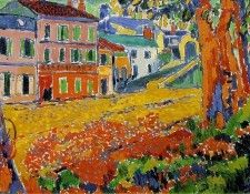 Vlaminck Restaurant at Marly-le-Roi, ca 1905, 60x81.5 cm, Mu.   