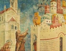 Giotto   Legend of St Francis   [10]   Exorcism of the Demons at Arezzo.   