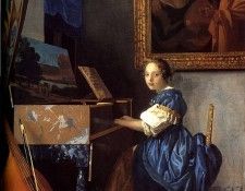 Young Woman Seated at a Virginal. Vermeer, Johannes