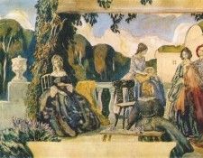 borisov-musatov summer melody (sketch for a panel) 1904-5. -,  (1870-1905)