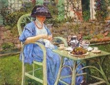 frieseke breakfast in the garden c1911. Frieseke,  