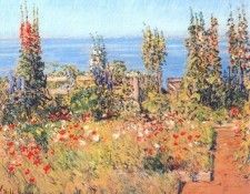 hassam hollyhocks, isles of shoals 1902. ������, ������