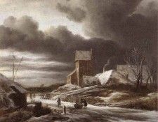 RUISDAEL Jacob Isaackszon van Winter Landscape. ��������, ���� ���