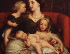 Watts George Frederick Mrs George Augustus Frederick Cavendish Bentinck and her Children. ,  