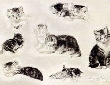 Ronner Knip Henriette A Study Of Cats Drinking Sleeping And Playing. Ronner-Knip, ���������