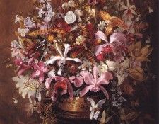 bs- William Jacob Hays- Bouquet Of Orchids. , William Jacob