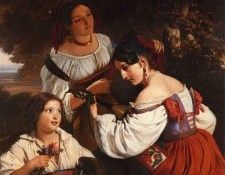 Winterhalter Franz Xavier Roman Genre Scene. ,  