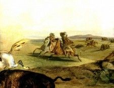 Kb 0023 Indians Hunting The Bison-[ Right ]-KarlBodmer, 1832-33 sqs. ������, ����