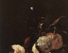 KALF Willem Still Life With Lemon Oranges And Glass Of Wine. , 