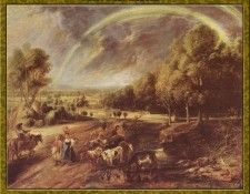 PO Vp S1 47 Peter Paul Rubens-Paysage  larc en ciel. ,  