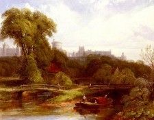 Creswick Thomas A View Of Windsor Castle. Creswick, 