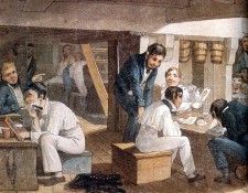 MPA Augustus Earle Midshipmens Quarters on board a ship of war, 1820-[ L ] sqs. , 