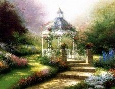 JLM-Thomas Kinkade-Hidden Gazebo.  