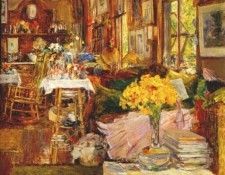 hassam the room of flowers 1894. , 