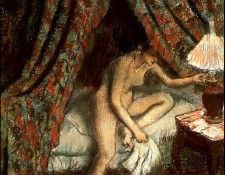 Degas Retiring, 1883, Pastel, The Art Institute of Chicago. , --