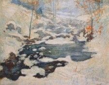 twachtman icebound c1890-95. Twachtmann, ���� �����