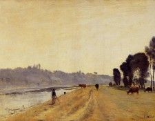 Corot Banks of a River. , --
