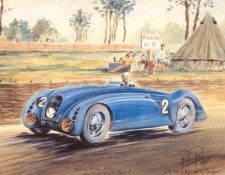Cma 014 1937 le mans jean pierre wimimille in bugatti 57G. ��� ���