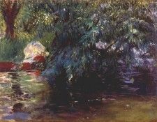 sargent a backwater (calcot mill near reading) 1888. ,