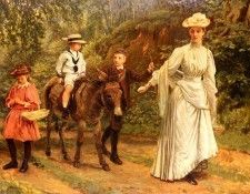 Barwell John A Donkey Ride Along A Woodland Path. Barwell, 