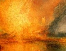 Turner Joseph Mallord William The Burning of the Hause of Lords and commons detail1. ������, ������ ������ �������