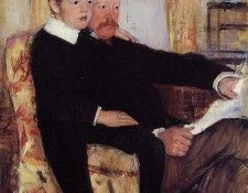 Cassatt Mary Portrait of Alexander J. Cassat and His Son Robert Kelso Cassatt.  