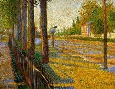 Signac Paul The railroad at Bois-Colombes Sun. �������, �����