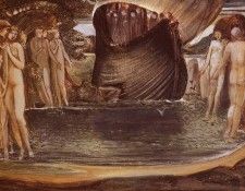 Burne Jones Sir Edward Coley Design For The Sirens. -   