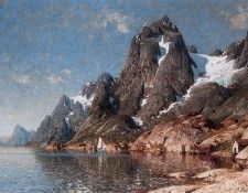 Normann Adelsteen Sailing on the Fjord. �������, Eilert Adelsteen