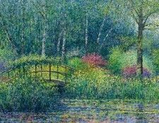 Japanese Bridge & Pond, Charles Neal, 1998 - 1600x1200 - ID . , 