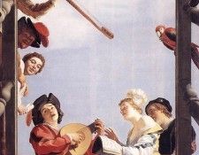 HONTHORST Gerrit van Musical Group On A Balcony. Honthorst,  