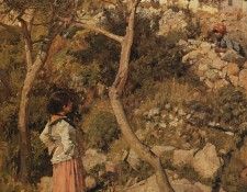 Two Little Italian Girls by a Village CGFA. ���������, ���� ������