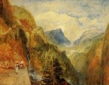 Turner Joseph Mallord William Mont Blanc from Fort Roch Val d-Aosta. ,   