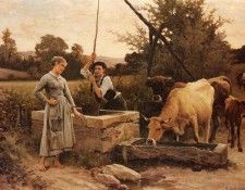 Debat Ponsan Edouard Bernard At The Well. -Ponsan,  
