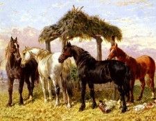 Herring Jnr John Frederick Horses And Ducks By A River. ,  