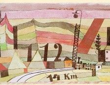 Klee Station L 112, watercolor and India ink on paper mounte. , 
