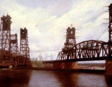Larko Valeri BRIDGES, KEARNY op 24by50in. Larko, 