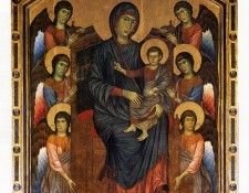 Cimabue Giovanni The Virgin And Child In Majesty Surrounded By Six Angels. , 