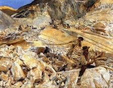 Sargent John Singer Bringing Dopwn Marble from the Quarries in Carrara. ,  