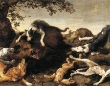 SNYDERS Frans Wild Boar Hunt. ���������, �����